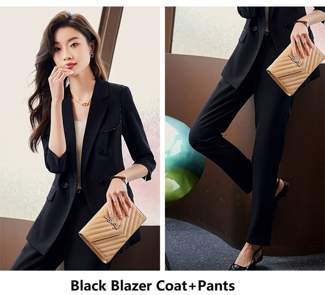 Women's Business Suit: Formal Jacket and Trouser Set