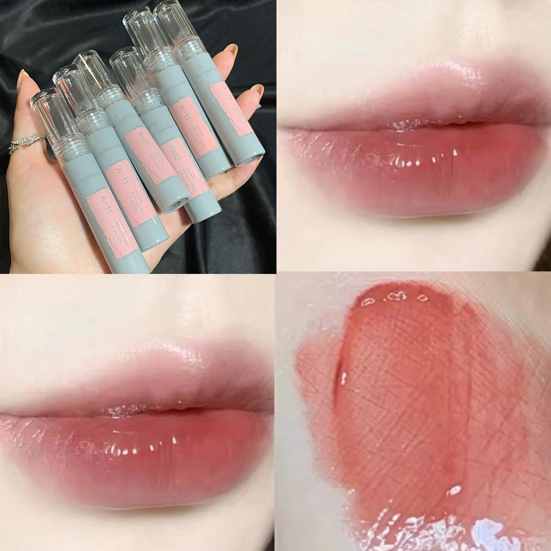 Gray Tube Lip Glaze with Mirror Water Gloss