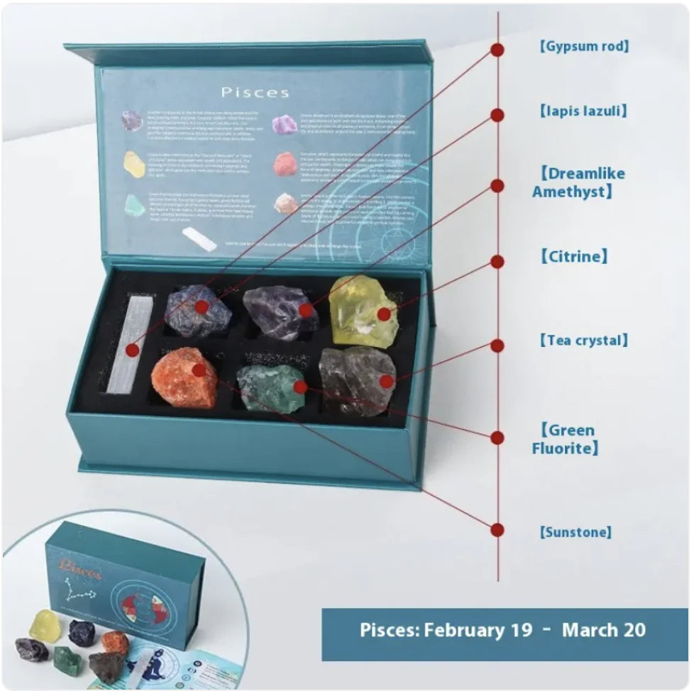 Zodiac Natural Crystal Stone Set