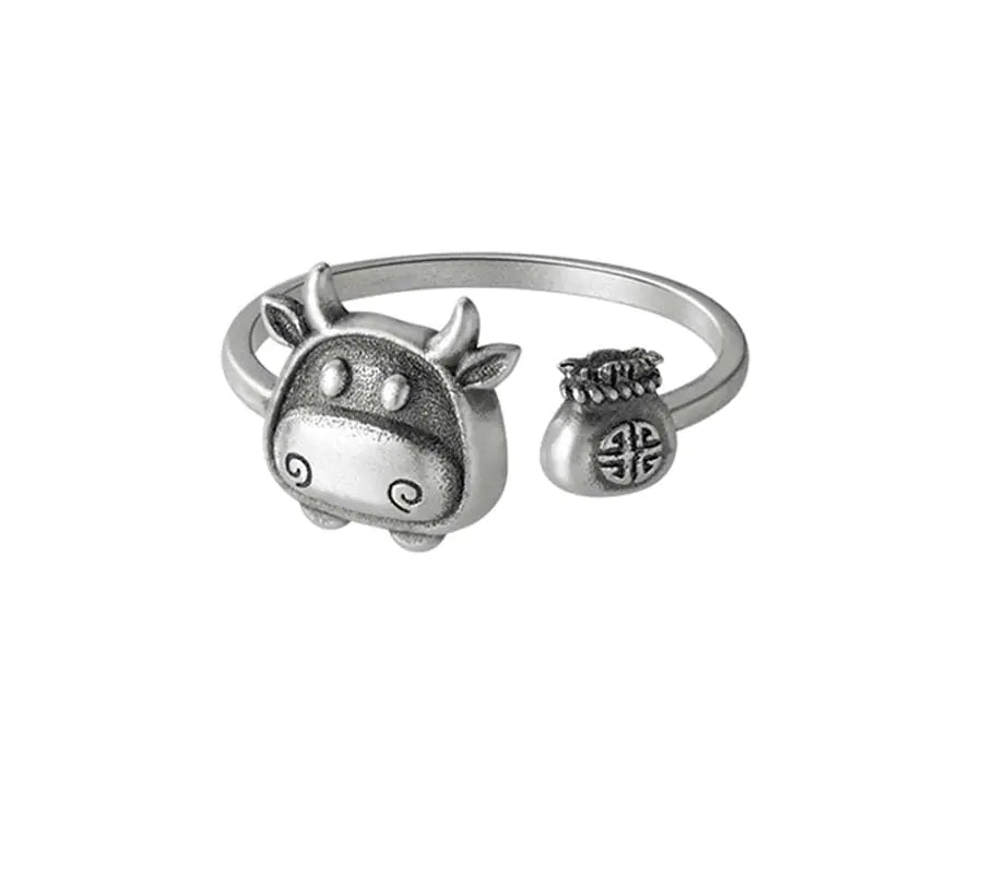 Vintage Style Sterling Silver Women's Zodiac Ring