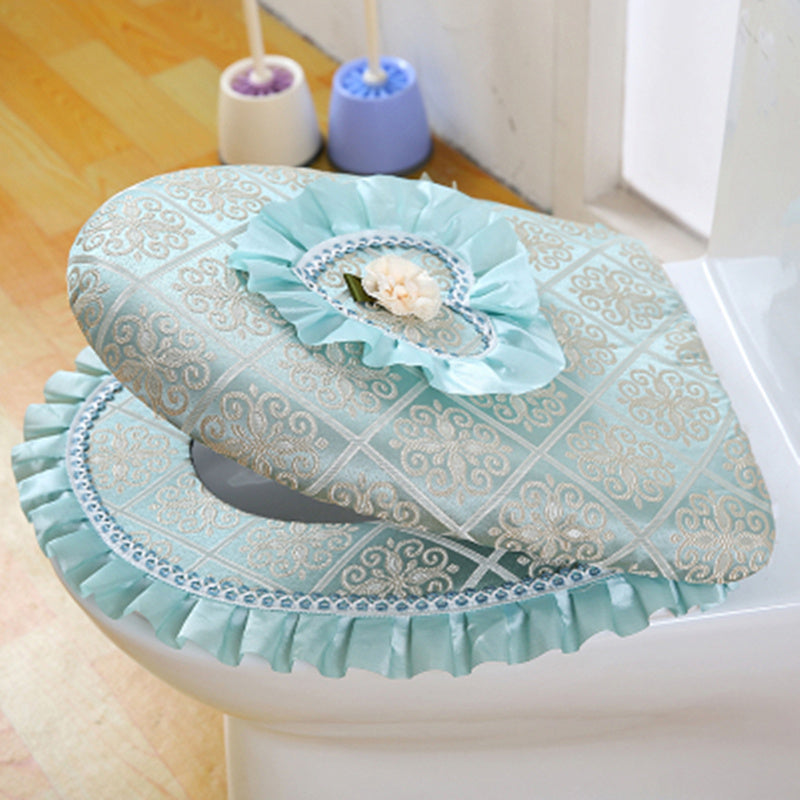 Thick Toilet Seat Cover Set with Waterproof Design