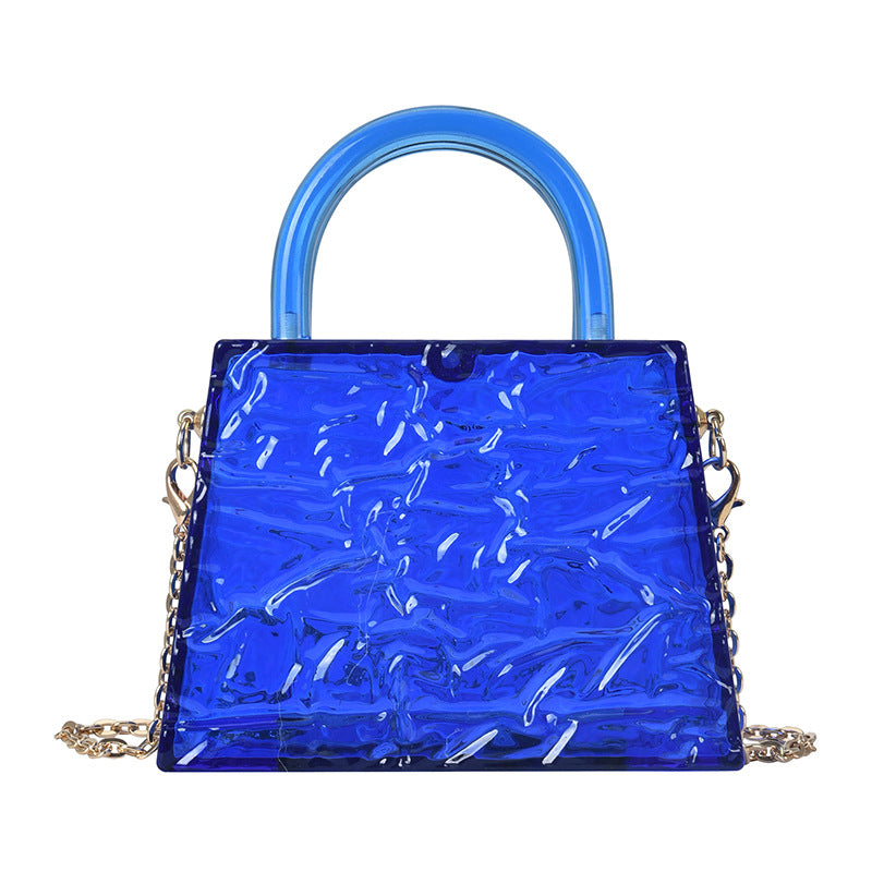 Ice Cracked Transparent Acrylic Portable Jelly Bag
