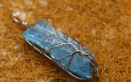 Natural Crystal Tree of Life Pendant Necklace