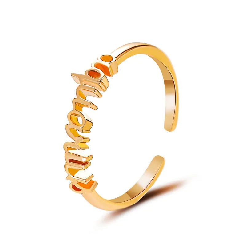 Minimalist Zodiac Sign Adjustable Ring for Women