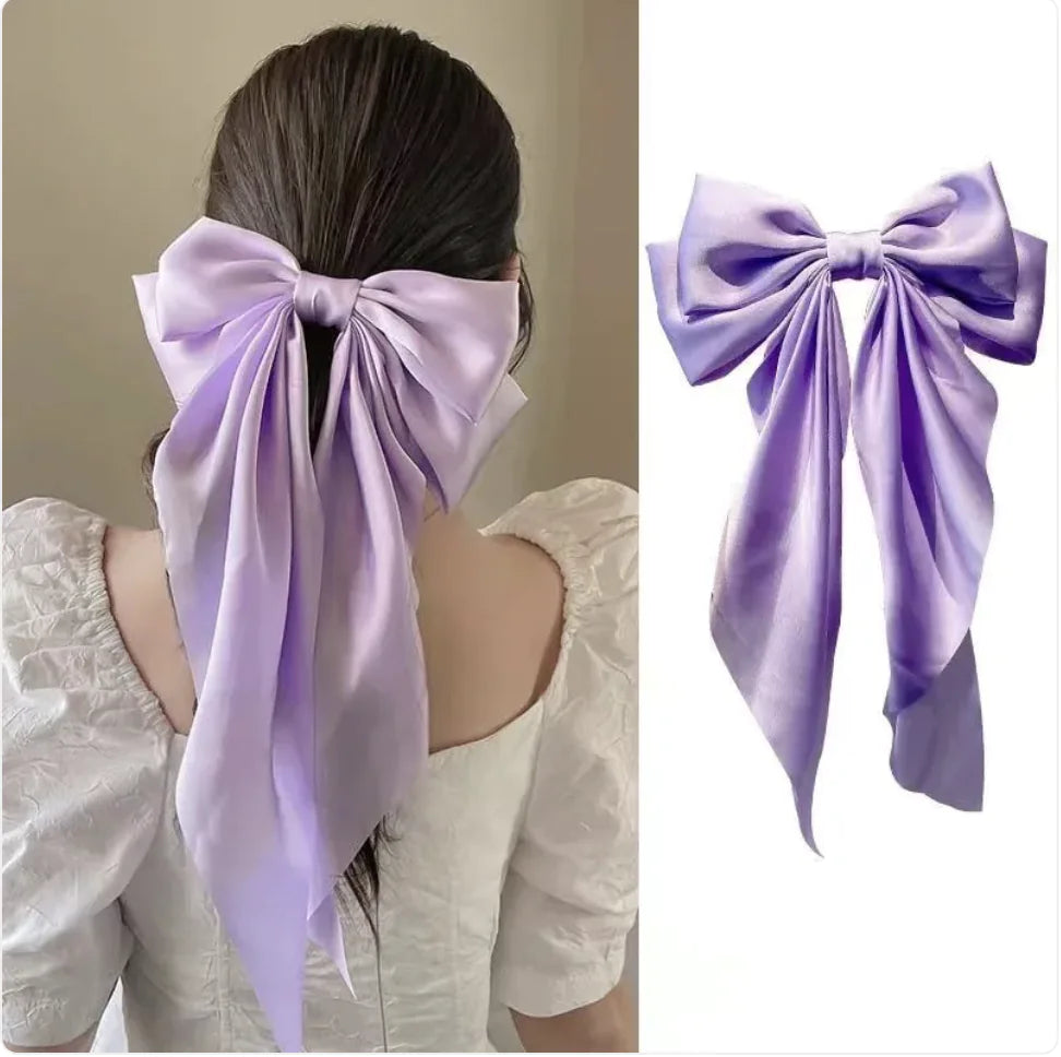 Red Big Bow Hairpin