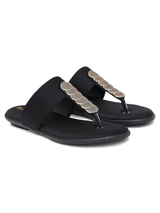 Retro Walk Fashionable trending Flat Sandals for Girls and (Size-UK-6)