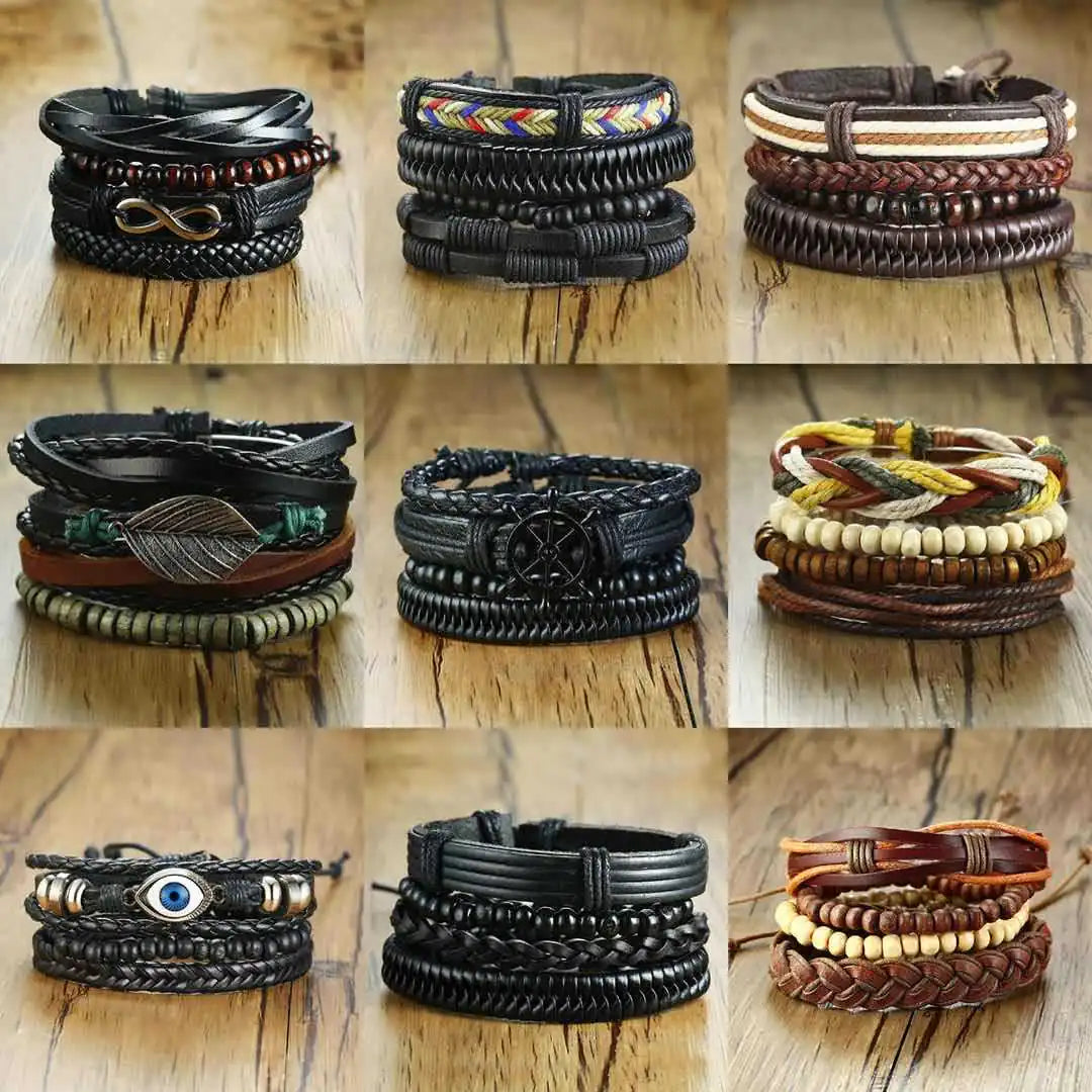 Men's Woven Bracelet Set - Braided Bracelet Collection