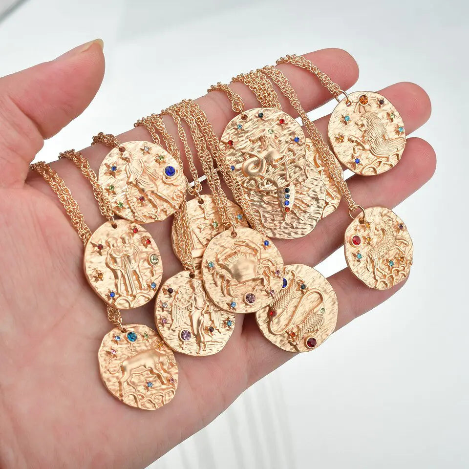 12 Zodiac Sign Necklaces and Pendants Collection