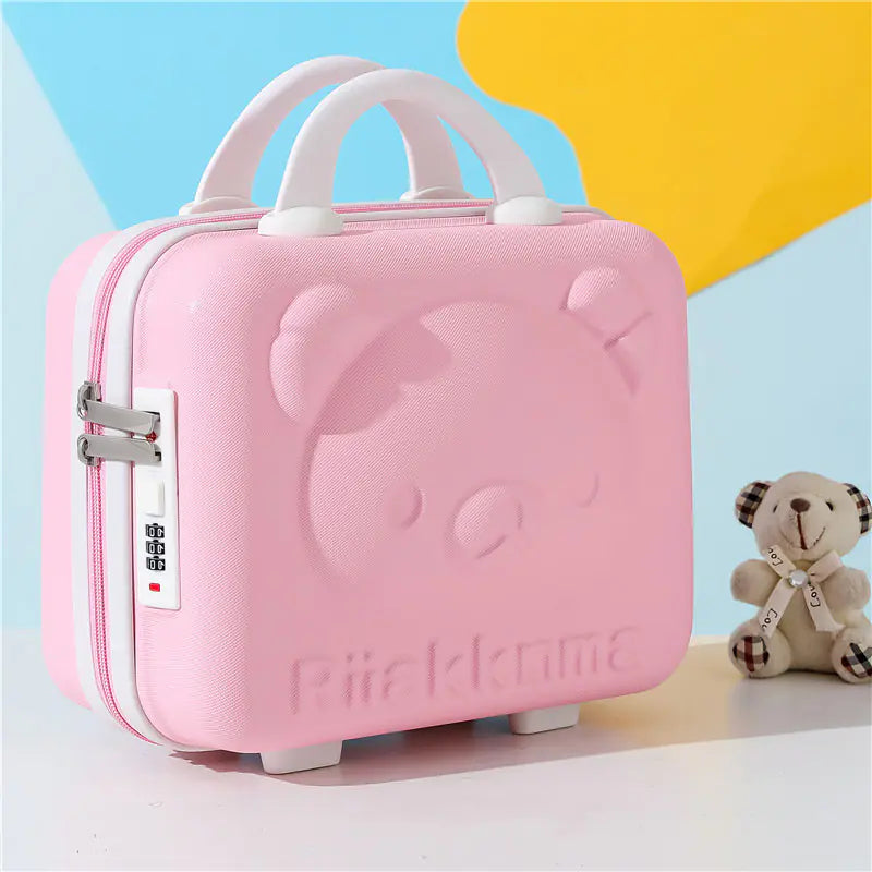 14-Inch Mini Bear Makeup Case with Handle
