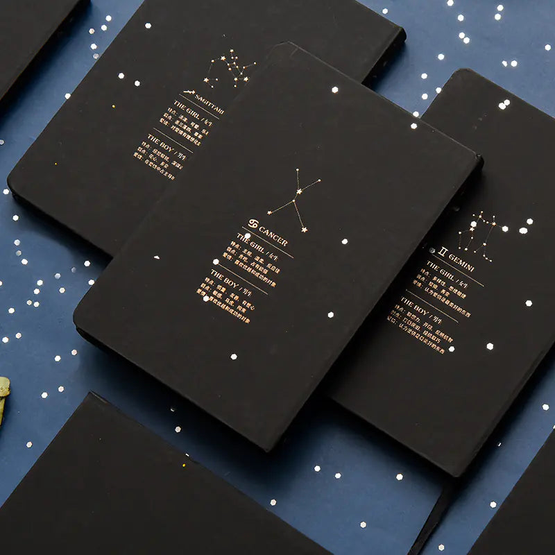 Zodiac Hard Cover Journal with Vintage Design