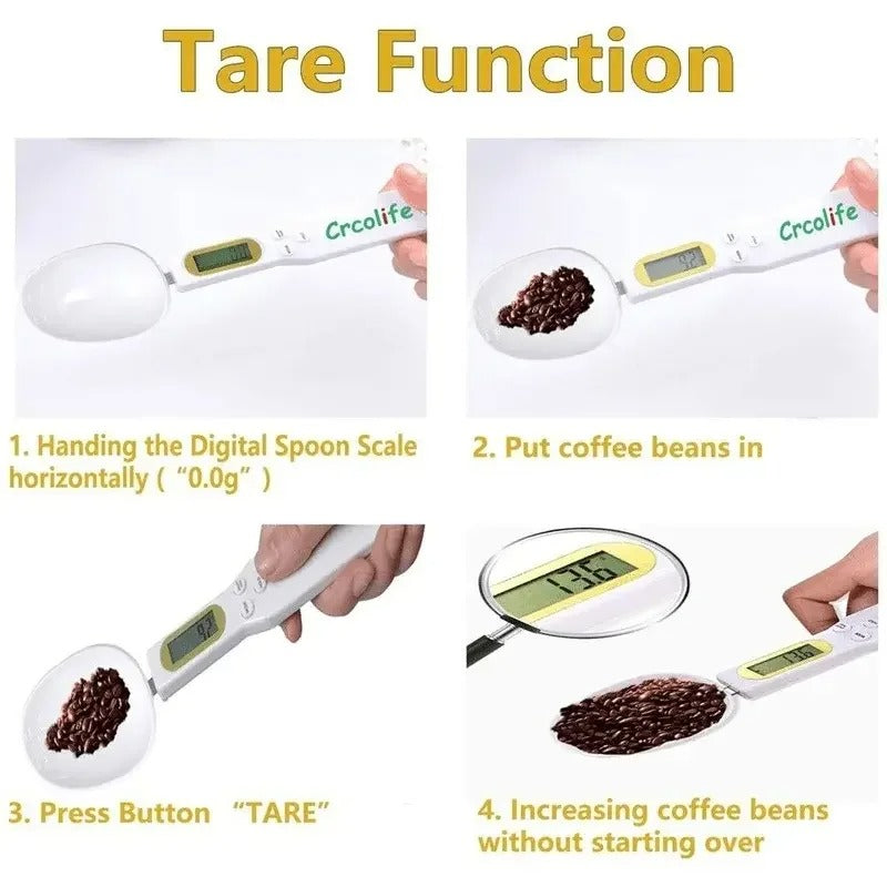 Mini Spoon Food Scale Digital Kitchen Electronic LCD Food Scale (0.1–500g)