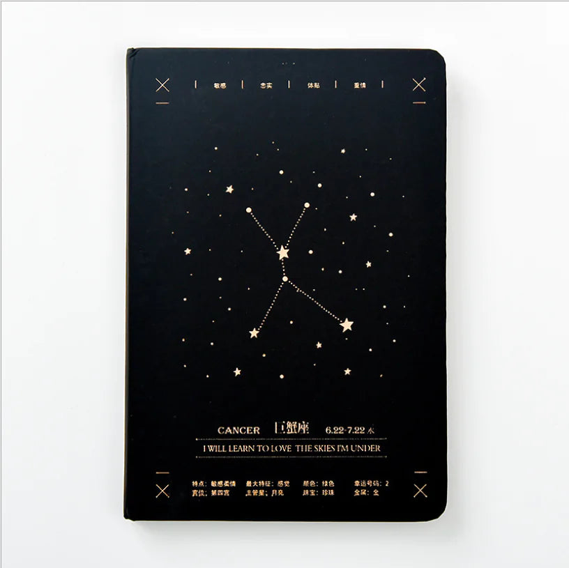 Zodiac Hard Cover Journal with Vintage Design