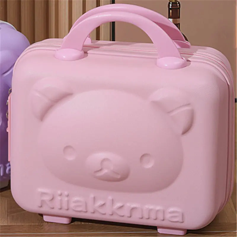 14-Inch Mini Bear Makeup Case with Handle