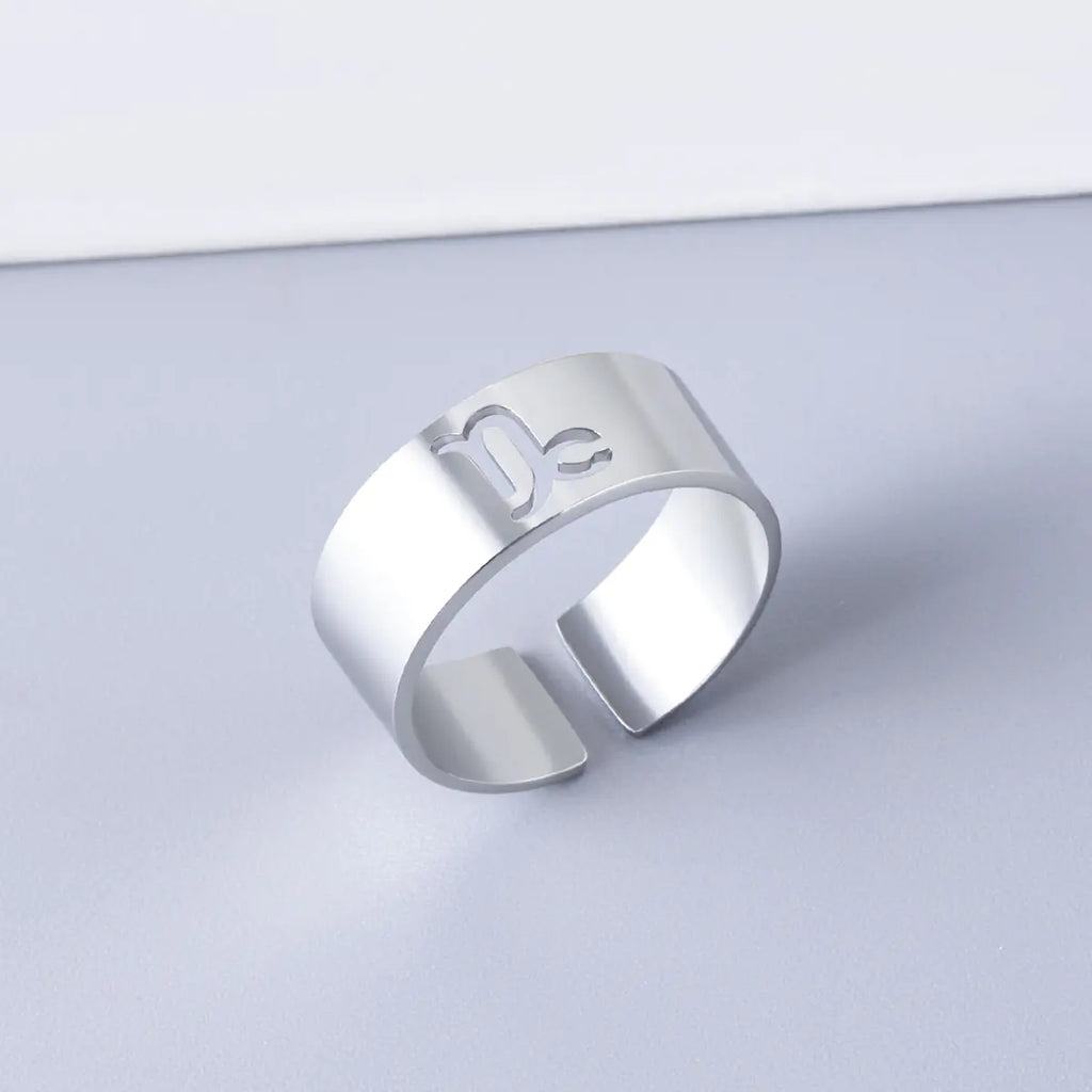 Virgo Zodiac Stainless Steel Ring with Card Packaging