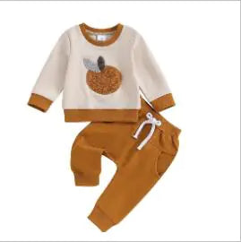 Orange Set for Infants (0-24M) - Long Sleeve Hoodie
