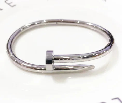 Gold Nail Bracelet - 18K Rose Gold Titanium Steel (One)