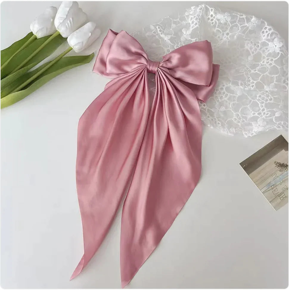 Red Big Bow Hairpin