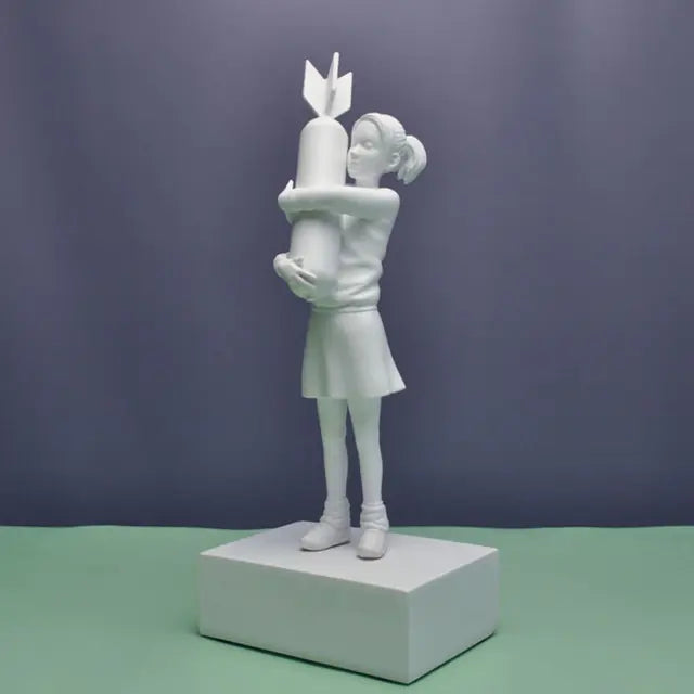 Bomb Hugger War and Peace Realistic Art Resin Decor